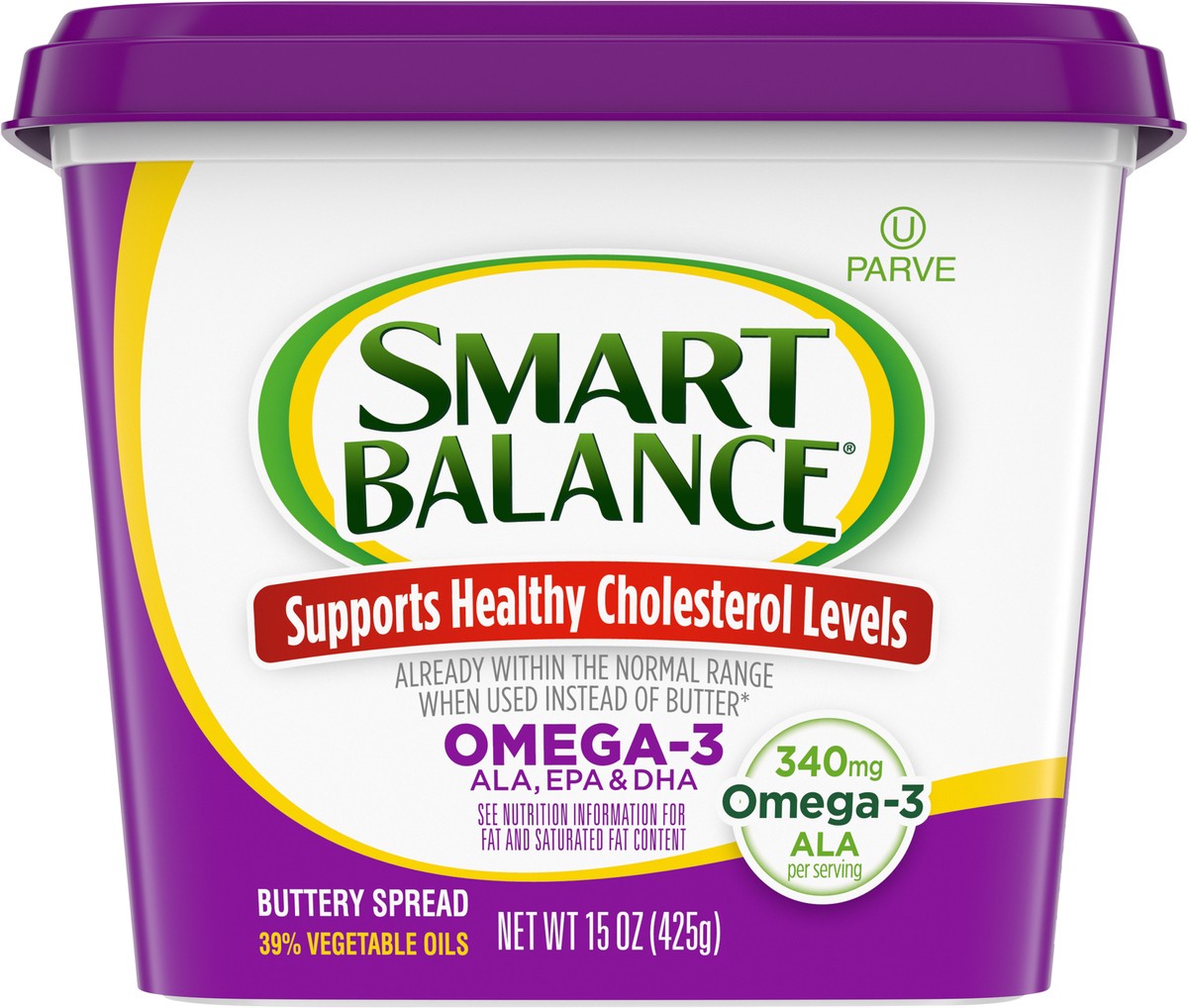 slide 8 of 9, Smart Balance Omega-3 Buttery Spread, 15 OZ, 15 oz
