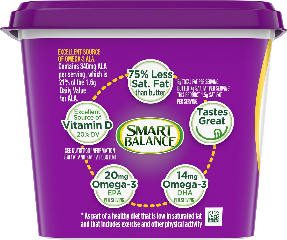 slide 9 of 9, Smart Balance Omega-3 Buttery Spread, 15 OZ, 15 oz