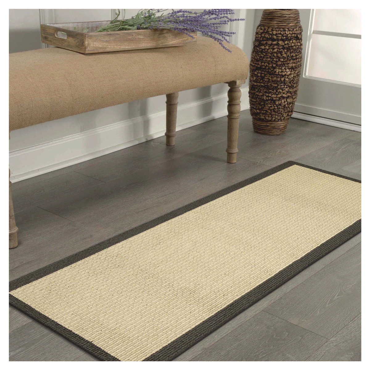 slide 1 of 9, Mohawk Richmond Border Grey Runner 20 x 60, 1 ct