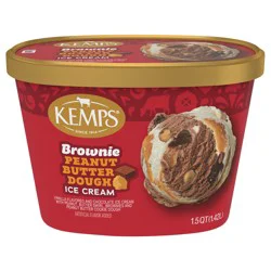 Kemps Brownie Peanut Butter Dough Ice Cream 1.5 quart