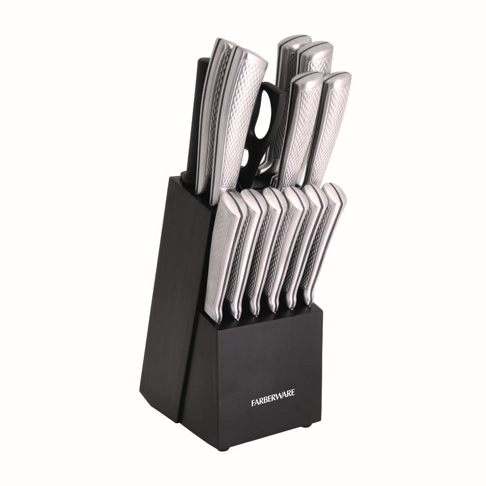 slide 2 of 2, Farberware Cutlery Set - Black, 15 ct