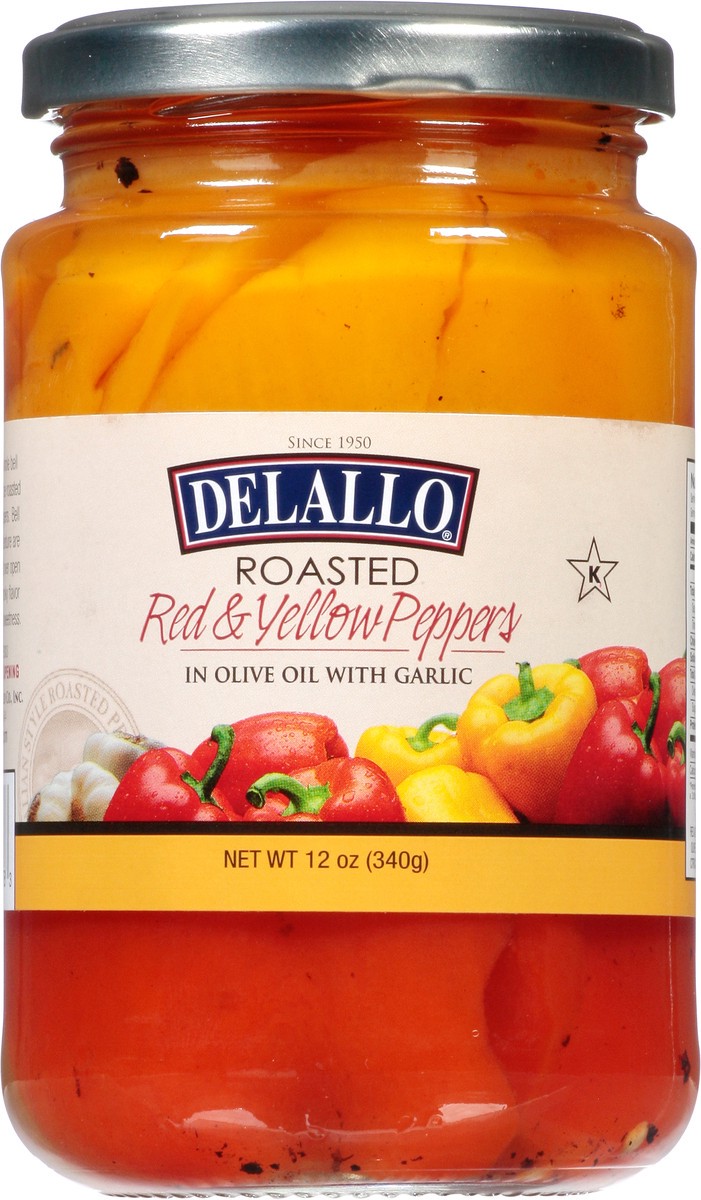 slide 4 of 14, DeLallo Roasted Red & Yellow Peppers 12 oz, 12 oz