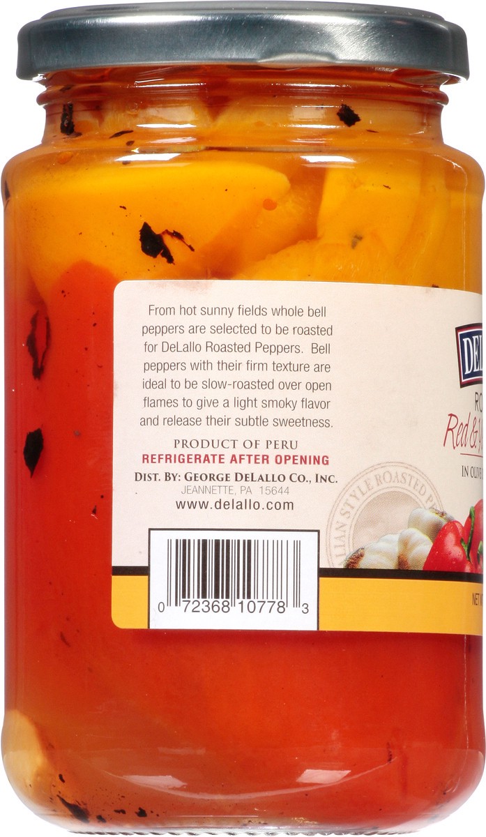 slide 9 of 14, DeLallo Roasted Red & Yellow Peppers 12 oz, 12 oz