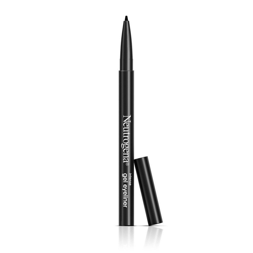 slide 7 of 15, Neutrogena Intense Gel Eyeliner with Antioxidant Vitamin E, Smudge- & Water-Resistant Eyeliner Makeup for Precision Application, Jet Black, 0.004 oz, 0.04 oz