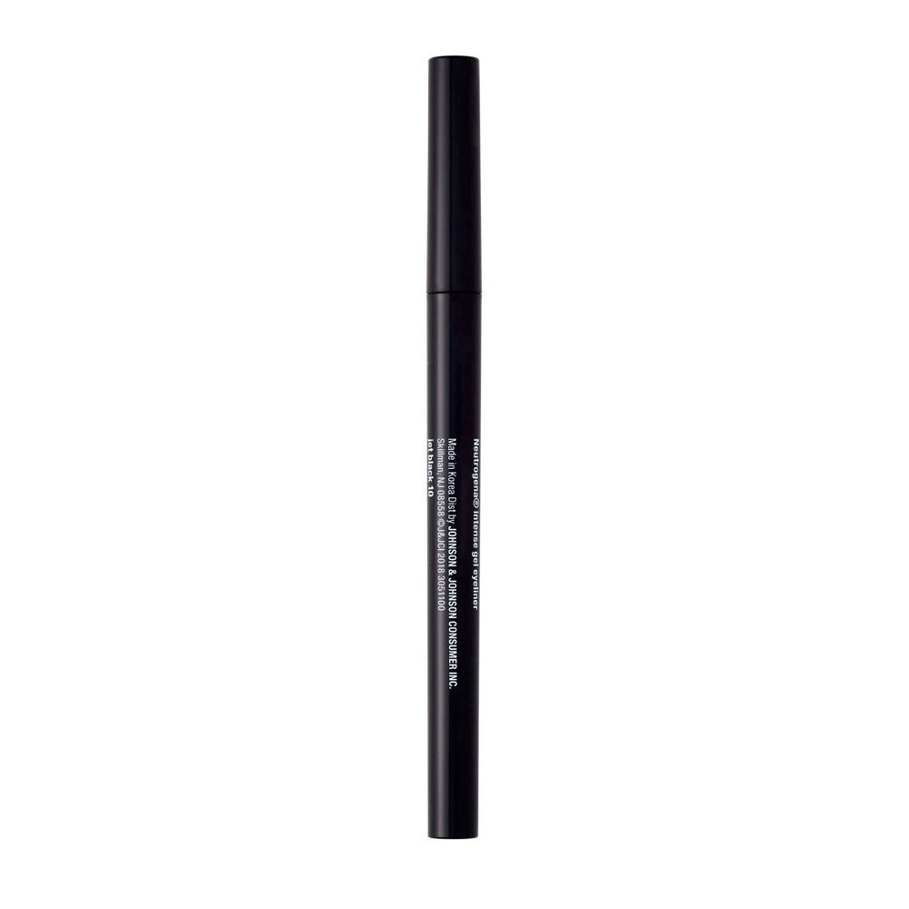 slide 11 of 15, Neutrogena Intense Gel Eyeliner with Antioxidant Vitamin E, Smudge- & Water-Resistant Eyeliner Makeup for Precision Application, Jet Black, 0.004 oz, 0.04 oz