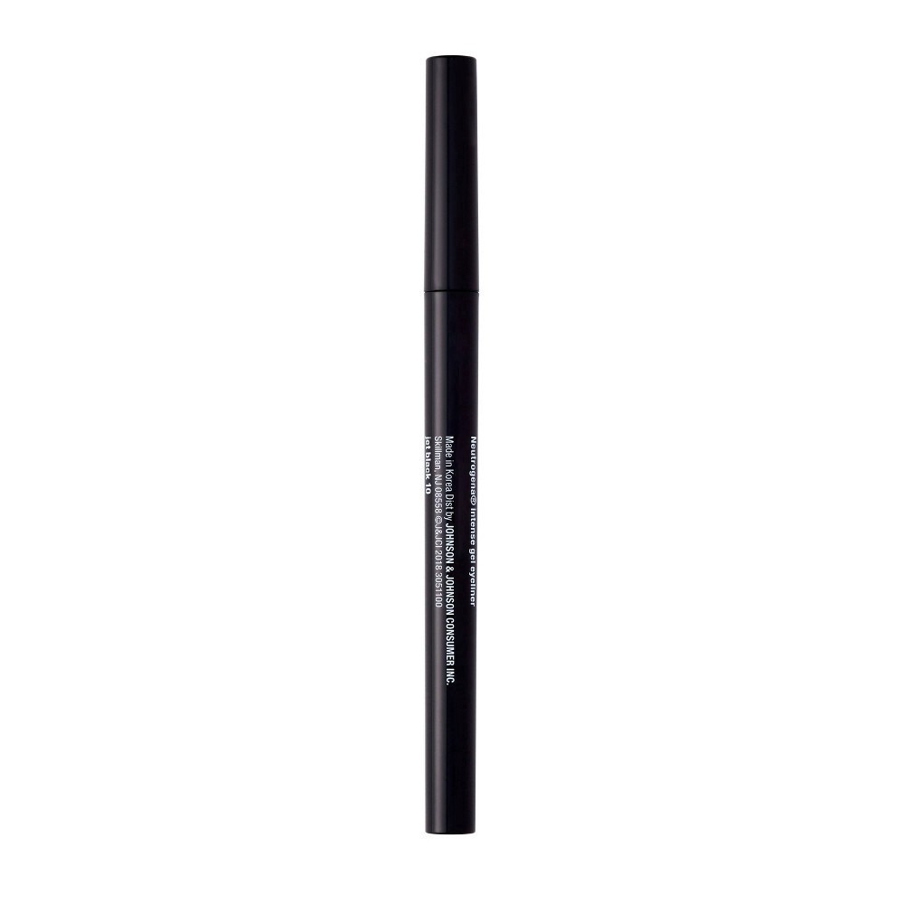 slide 13 of 15, Neutrogena Intense Gel Eyeliner with Antioxidant Vitamin E, Smudge- & Water-Resistant Eyeliner Makeup for Precision Application, Jet Black, 0.004 oz, 0.04 oz