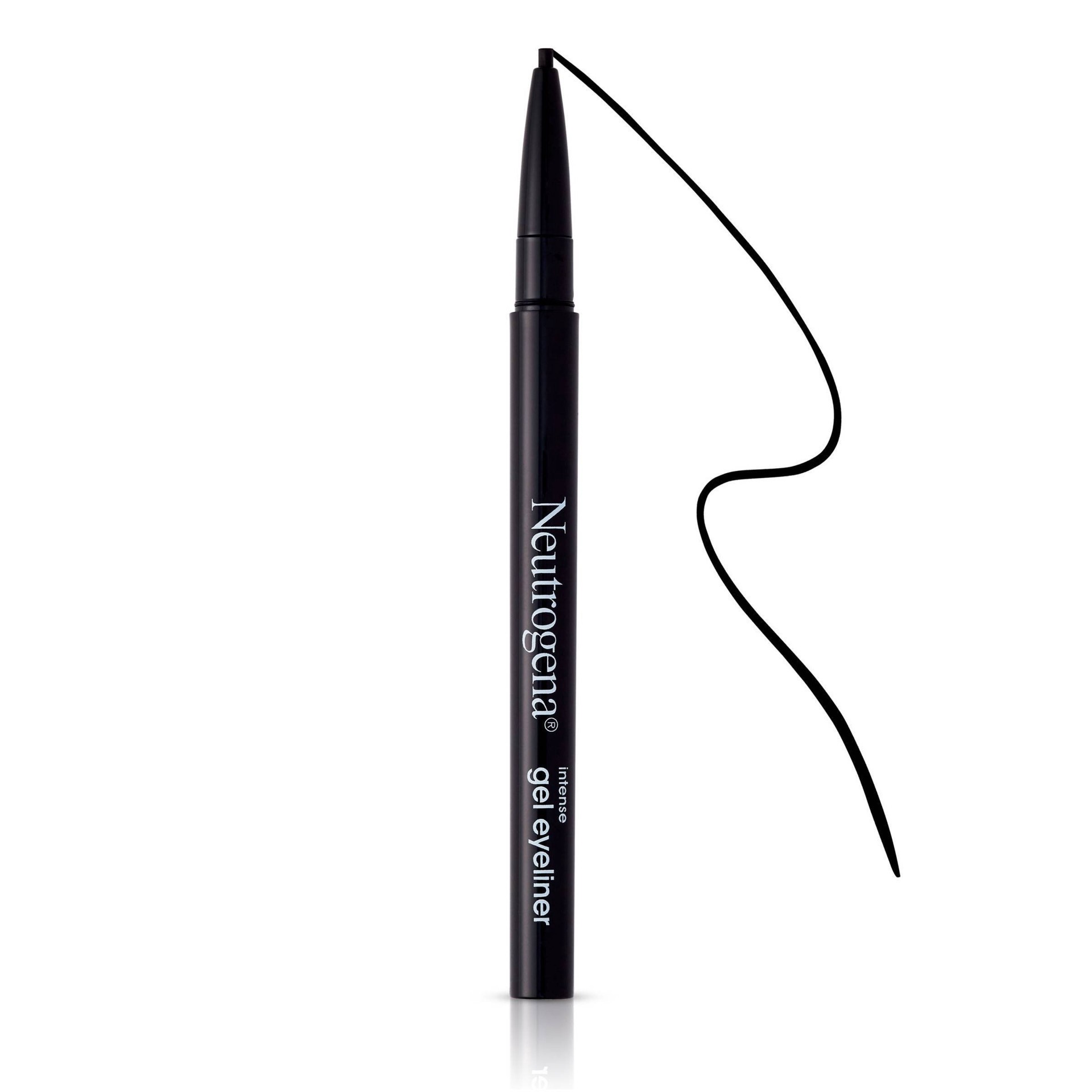 slide 15 of 15, Neutrogena Intense Gel Eyeliner with Antioxidant Vitamin E, Smudge- & Water-Resistant Eyeliner Makeup for Precision Application, Jet Black, 0.004 oz, 0.04 oz