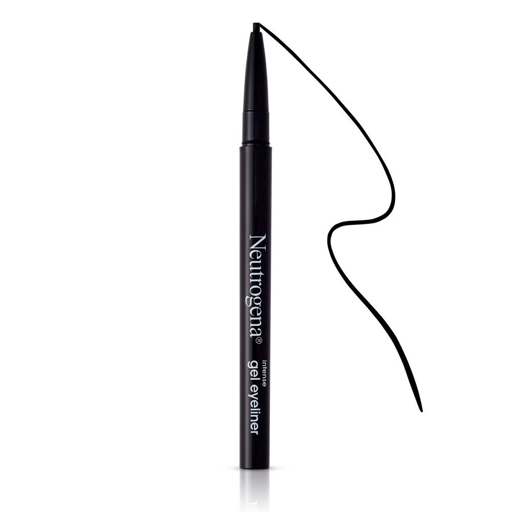 slide 10 of 15, Neutrogena Intense Gel Eyeliner with Antioxidant Vitamin E, Smudge- & Water-Resistant Eyeliner Makeup for Precision Application, Jet Black, 0.004 oz, 0.04 oz