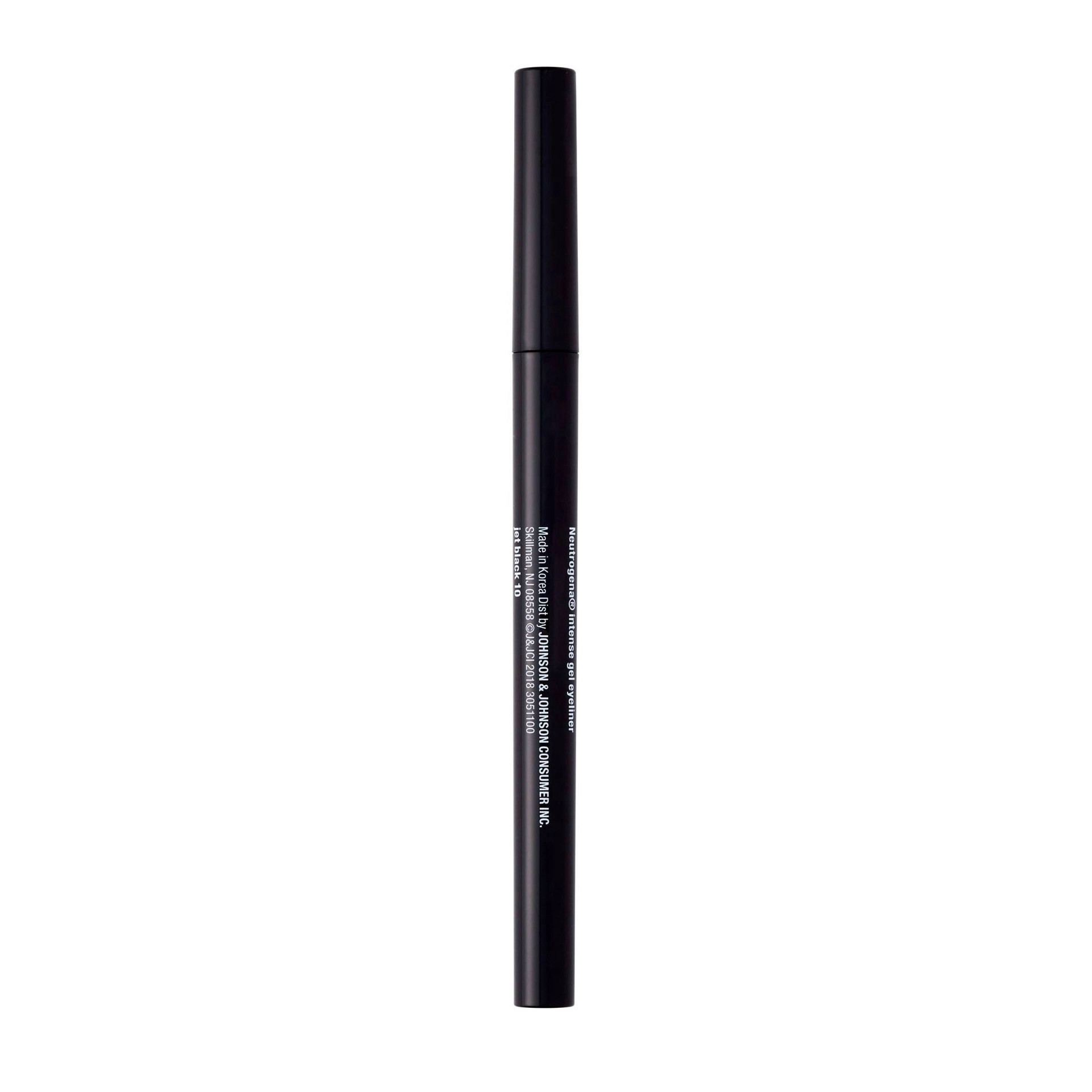 slide 14 of 15, Neutrogena Intense Gel Eyeliner with Antioxidant Vitamin E, Smudge- & Water-Resistant Eyeliner Makeup for Precision Application, Jet Black, 0.004 oz, 0.04 oz