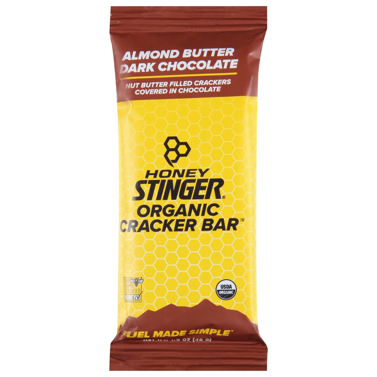 slide 1 of 1, Honey Stinger Organic Almond Butter Dark Chocolate Cracker Bar 1.5 oz, 1 ct