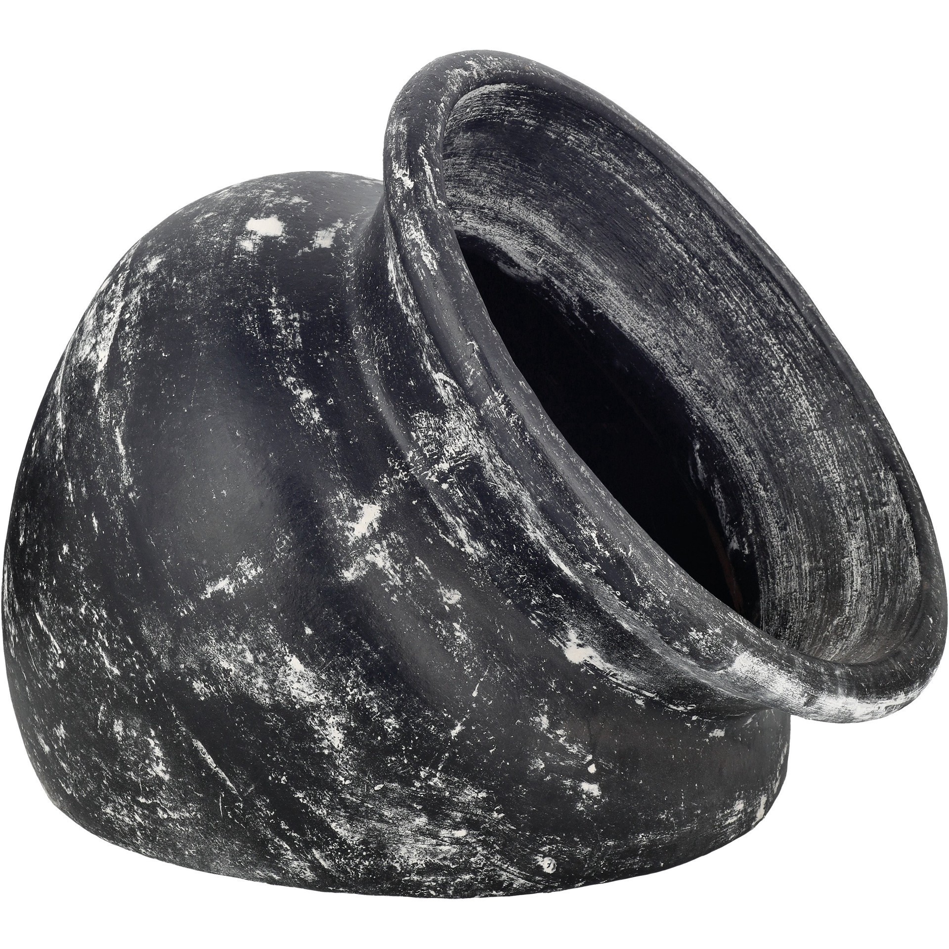 slide 1 of 1, Blue Orange Pottery Large Welcome Clay Planter - Black, 19 ft x 17 ft