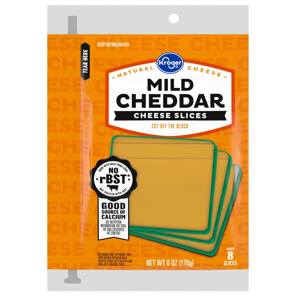 slide 1 of 6, Kroger Mild Cheddar Deli Thin Slices, 6 oz