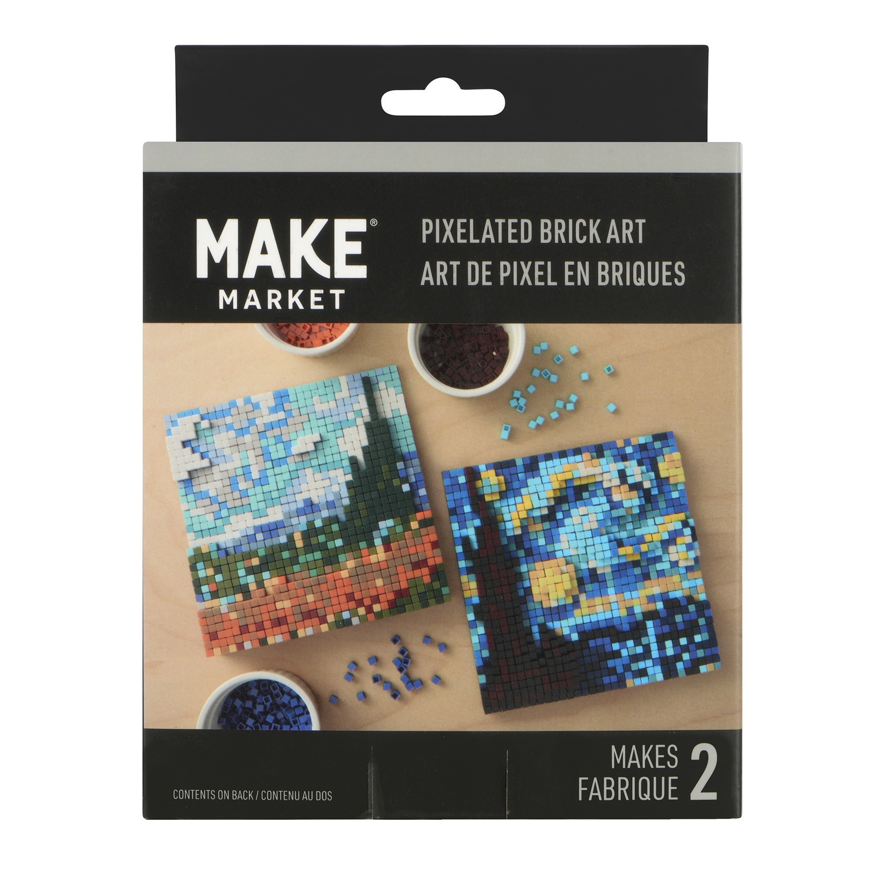 slide 5 of 9, Van Gogh Paintings Pixelated Brick Art Kit By Make Market, 5 in x 5 in