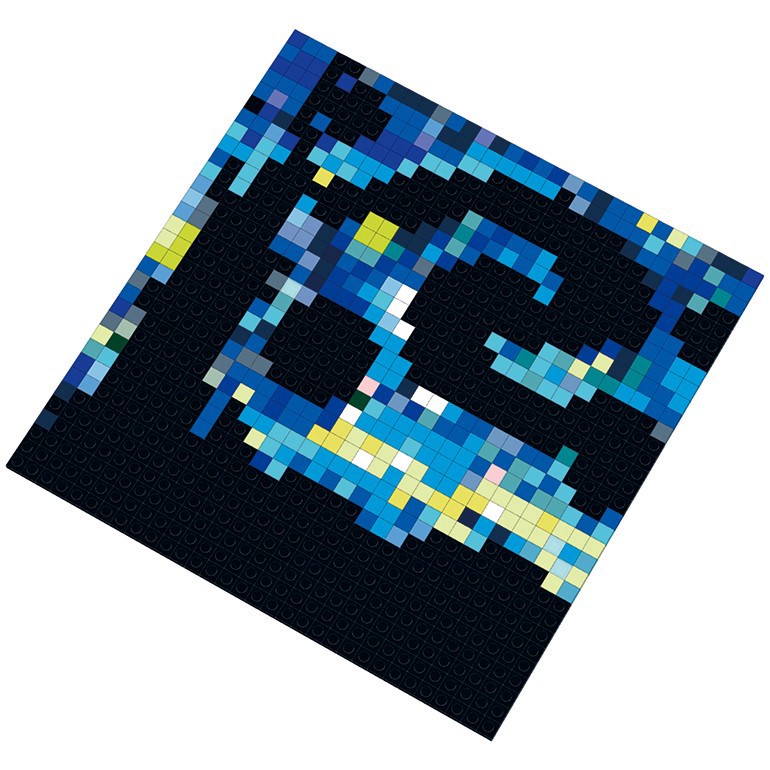 slide 4 of 9, Van Gogh Paintings Pixelated Brick Art Kit By Make Market, 5 in x 5 in