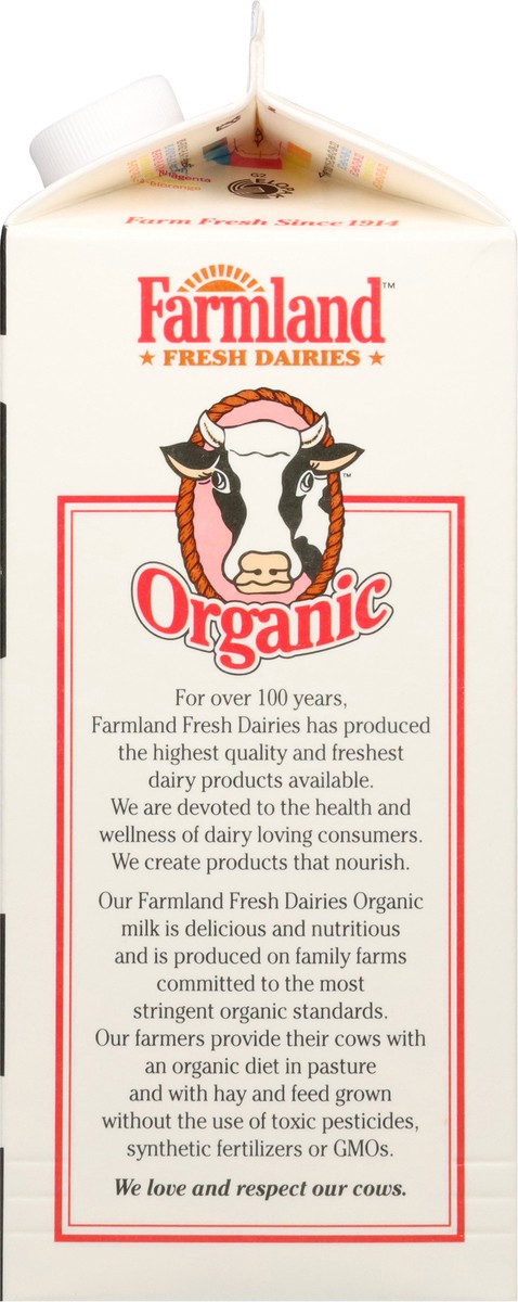slide 7 of 13, Farmland Organic Whole Milk 0.5 gal, 1/2 gal