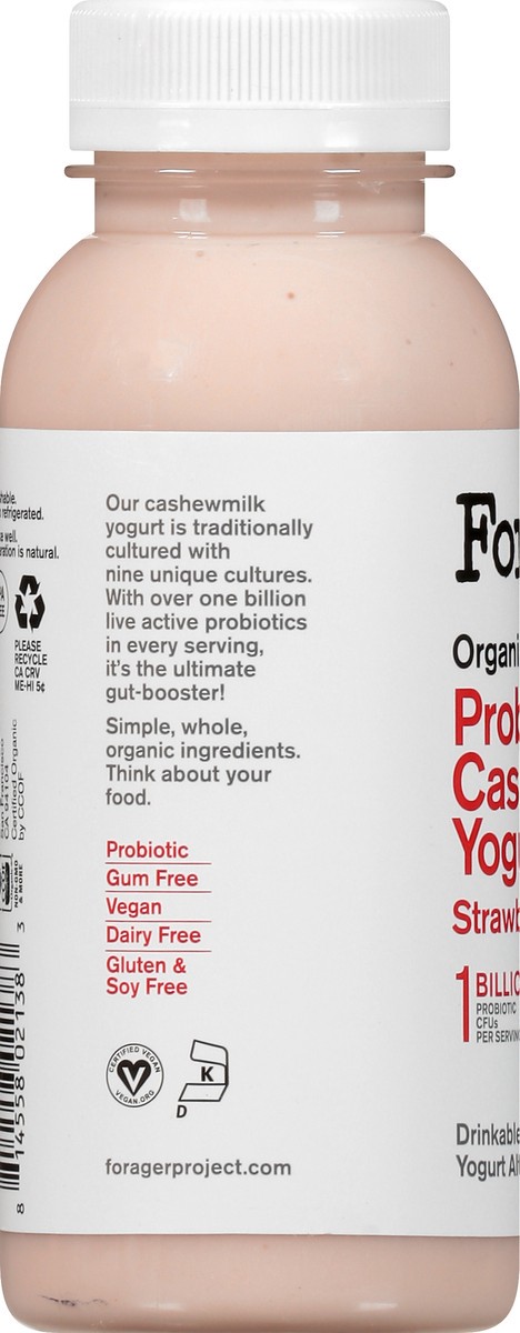 slide 5 of 9, Forager Project Probiotic Organic Dairy-Free Strawberry Yogurt Alternative 8 fl oz, 8 fl oz