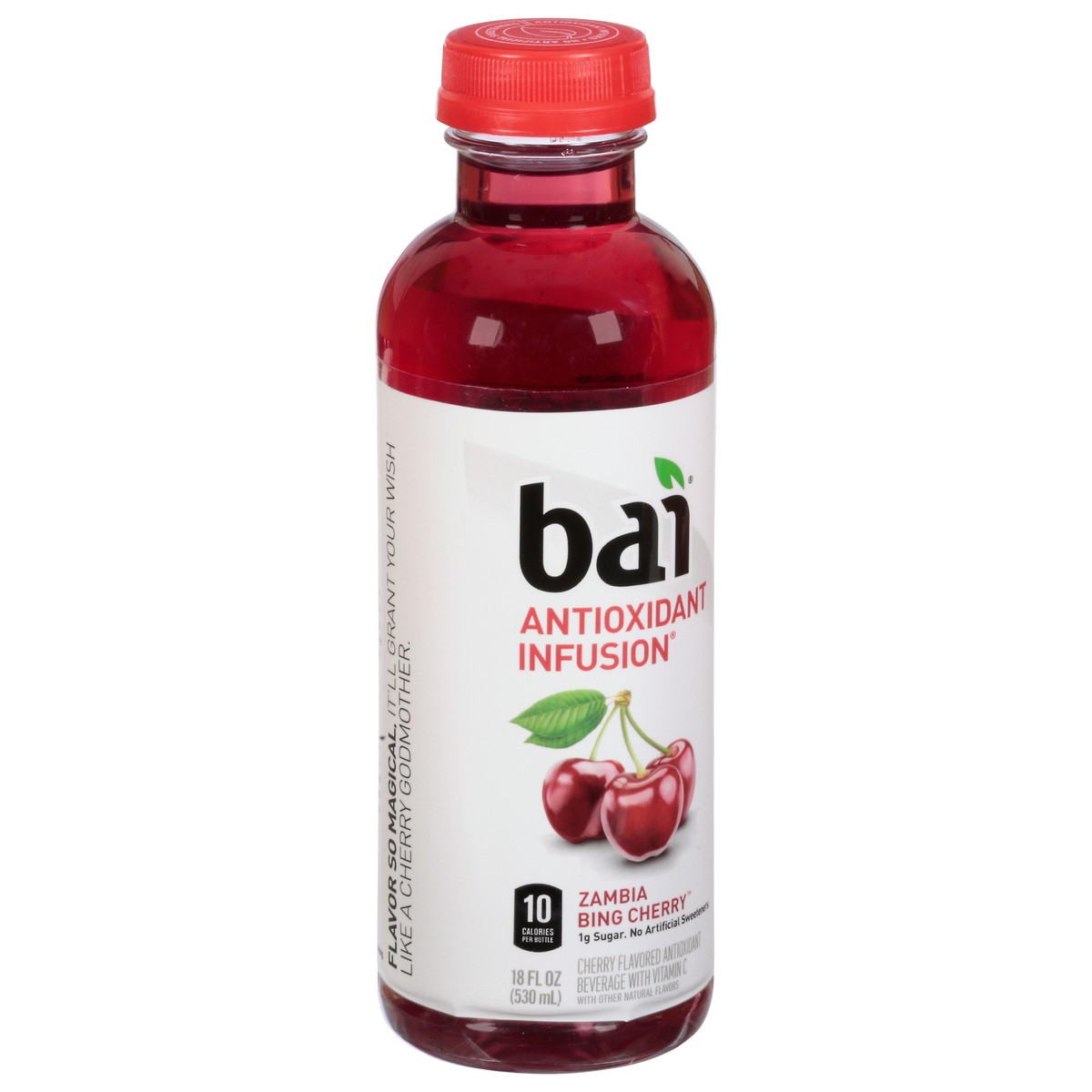 slide 4 of 9, Bai Zambia Bing Cherry, Antioxidant Infused Beverage, 18 fl oz bottle, 18 fl oz