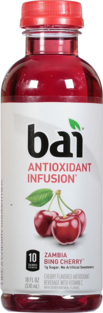 slide 1 of 9, Bai Zambia Bing Cherry, Antioxidant Infused Beverage, 18 fl oz bottle, 18 fl oz