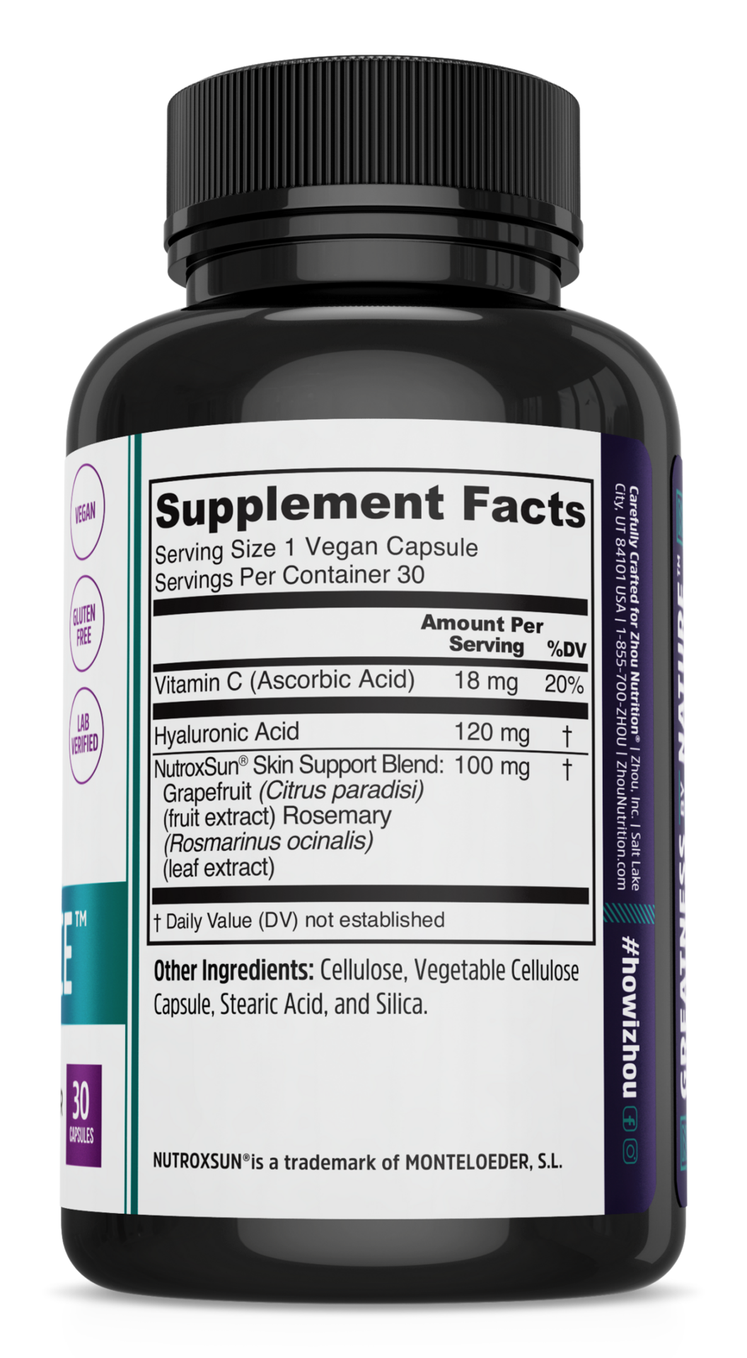 slide 2 of 3, Zhou Nutrition Glowfluence, 30 ct