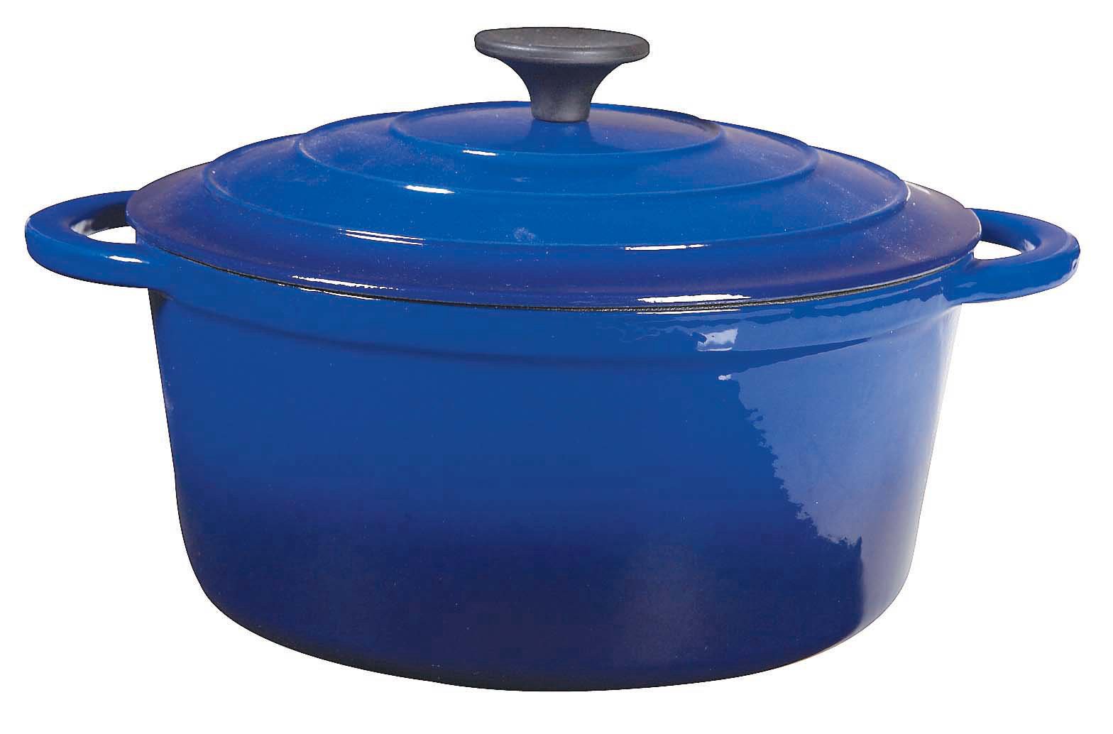 slide 1 of 1, Cocinaware Enamel Cast Iron Dutch Oven - Cobalt Blue, 5.2 qt