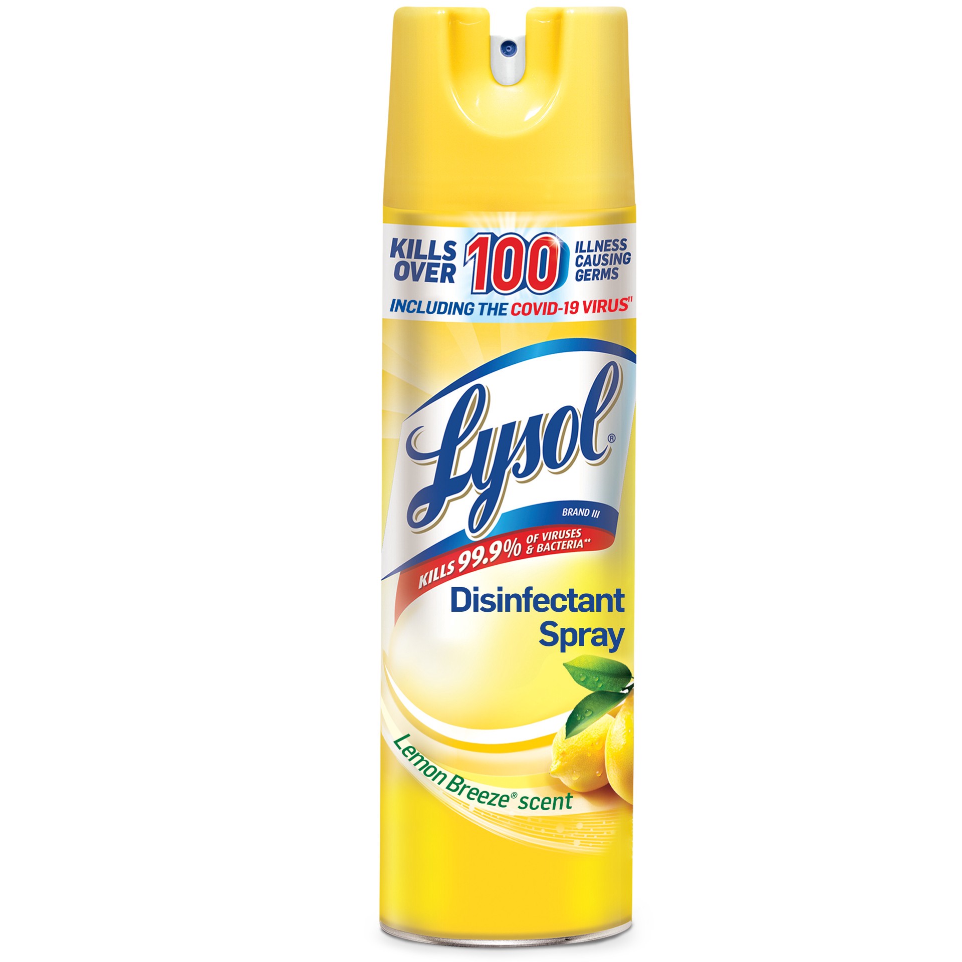 slide 1 of 10, Lysol Disinfectant Spray, Sanitizing and Antibacterial Spray, For Disinfecting and Deodorizing, Lemon Breeze, 19 Fl Oz., 19 oz