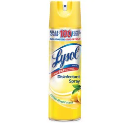 Lysol Disinfectant Spray, Sanitizing and Antibacterial Spray, For Disinfecting and Deodorizing, Lemon Breeze, 19 Fl Oz.