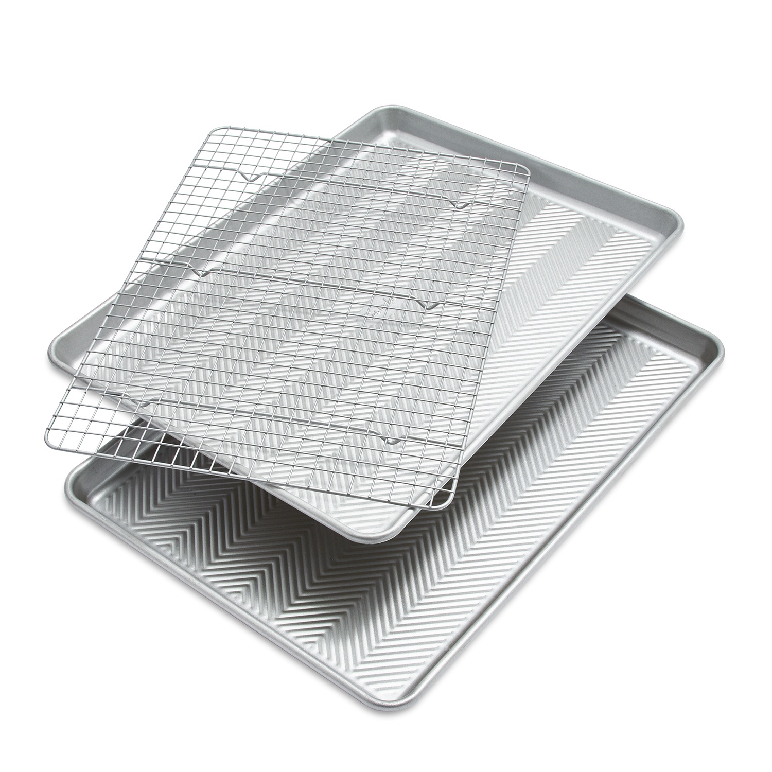 slide 1 of 1, Sur La Table Silver Classic Half Sheet Pan with Cooling & Baking Grid, 1 ct
