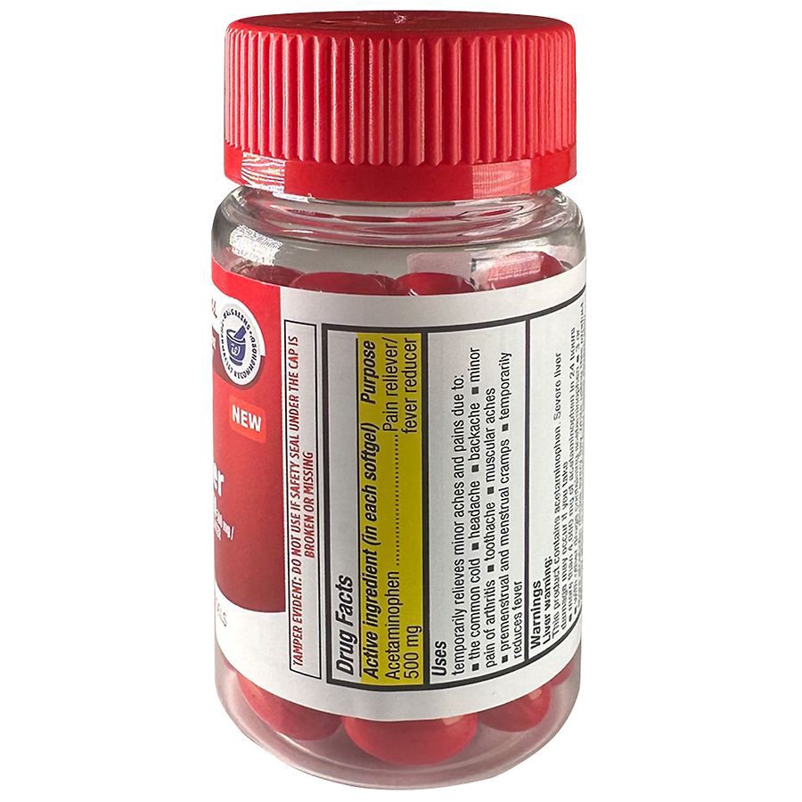 slide 3 of 5, Walgreens Extra Strength Pain Reliever Mini Softgels, 50 ct