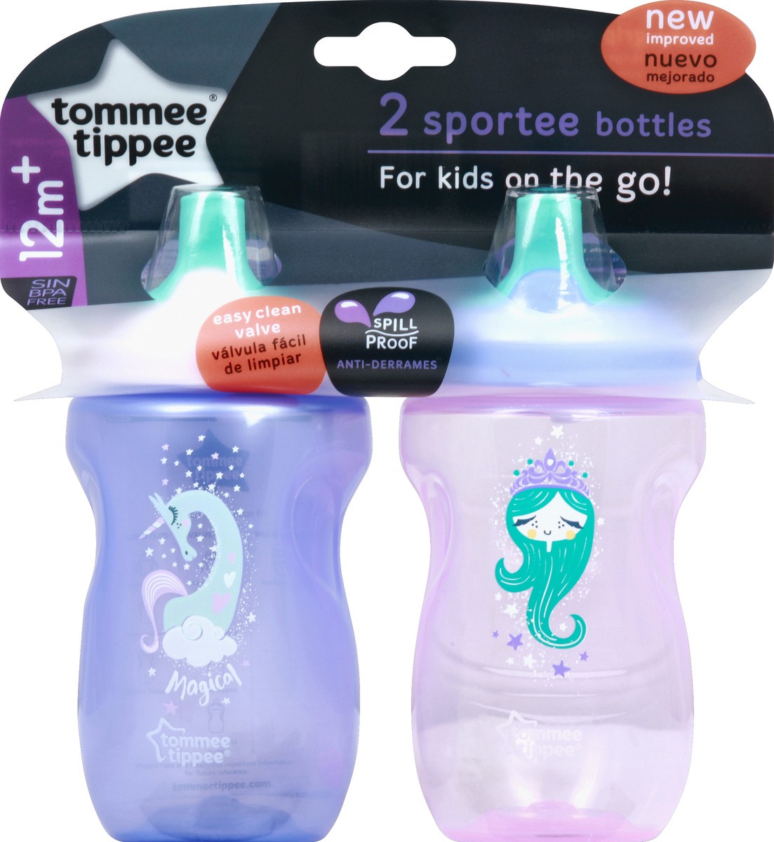 slide 1 of 3, Tommee Tippee Sportee Bottles 2 ea, 2 ct