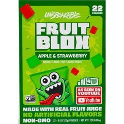FruitBlox Apple & Strawberry Fruit Flavored Snacks 22 - 0.8 oz Pouches