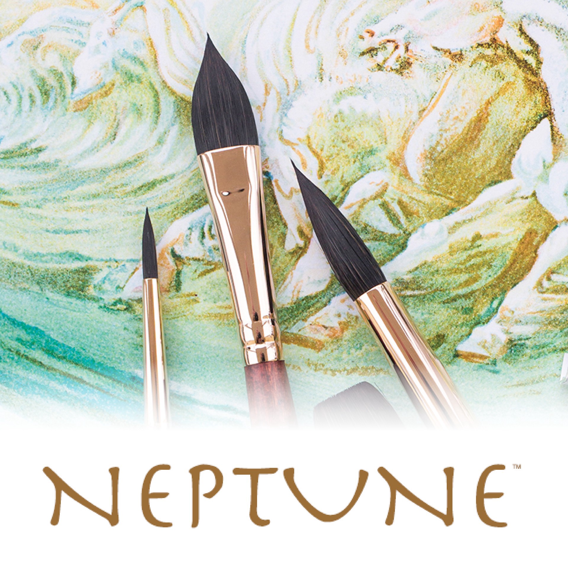 slide 4 of 4, Princeton Art & Brush Co Princeton Neptune Synthetic Squirrel Fan Watercolor Brush, Size 4, Size 4