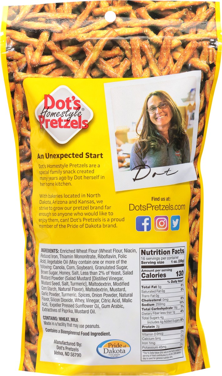 slide 6 of 9, Dot's Homestyle Pretzels Dot's Homestyle Honey Mustard Seasoned Pretzel Twists, 16 oz