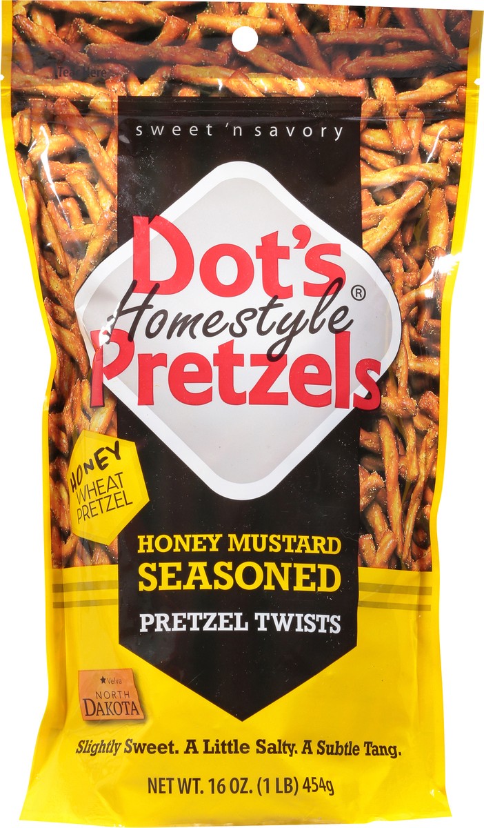 slide 3 of 9, Dot's Homestyle Pretzels Dot's Homestyle Honey Mustard Seasoned Pretzel Twists, 16 oz