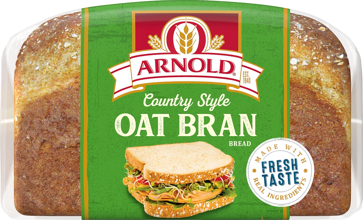 slide 6 of 8, Arnold Country Classics Bread - Oat Bran, 24 oz