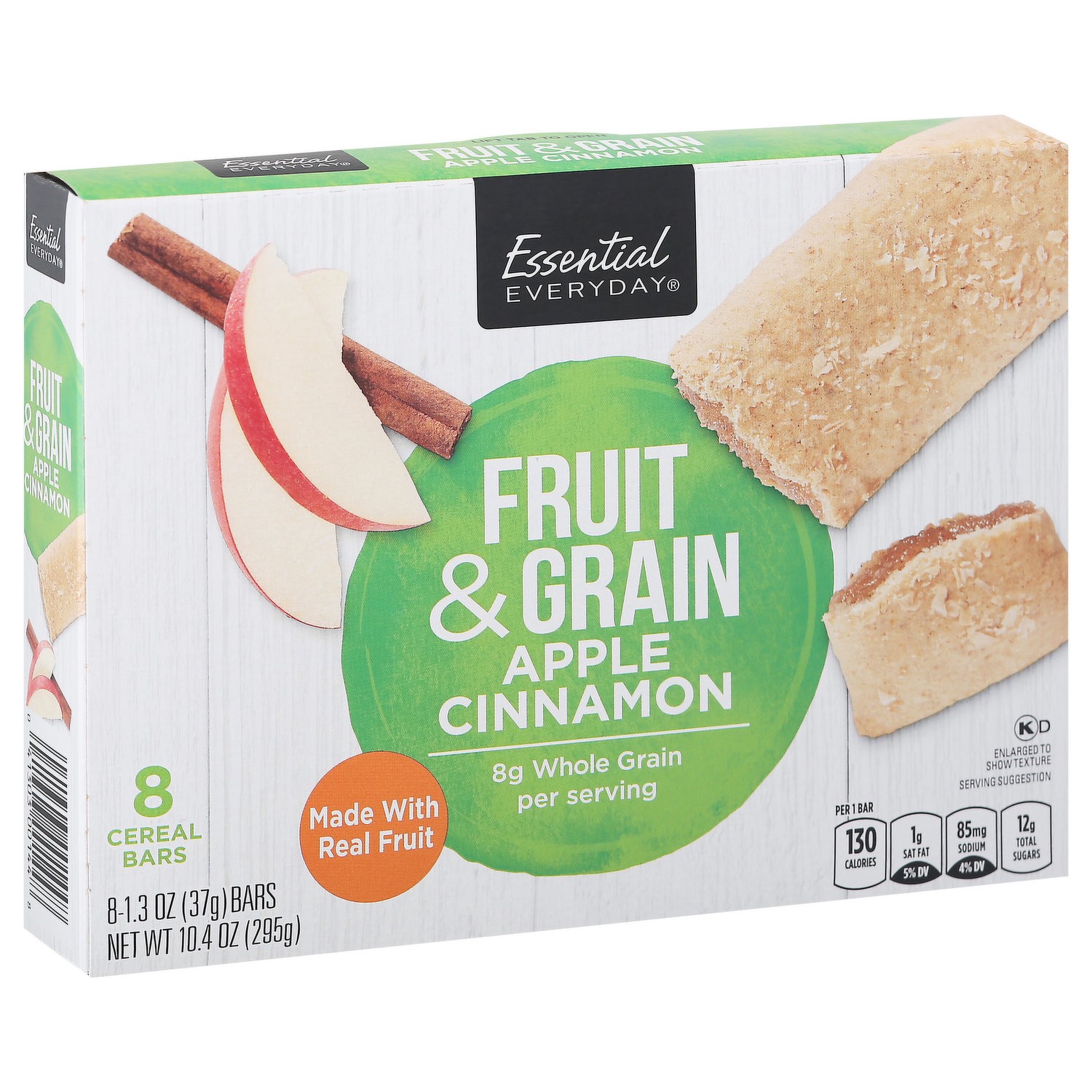 slide 1 of 1, Essential Everyday Apple Cinnamon Fiber Bar, 10.4 oz