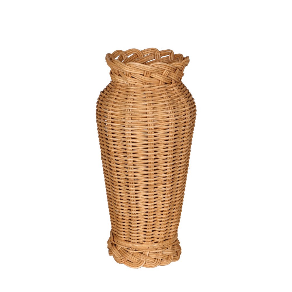 slide 1 of 1, Bambeco Rattan Woven Vase, 10 in