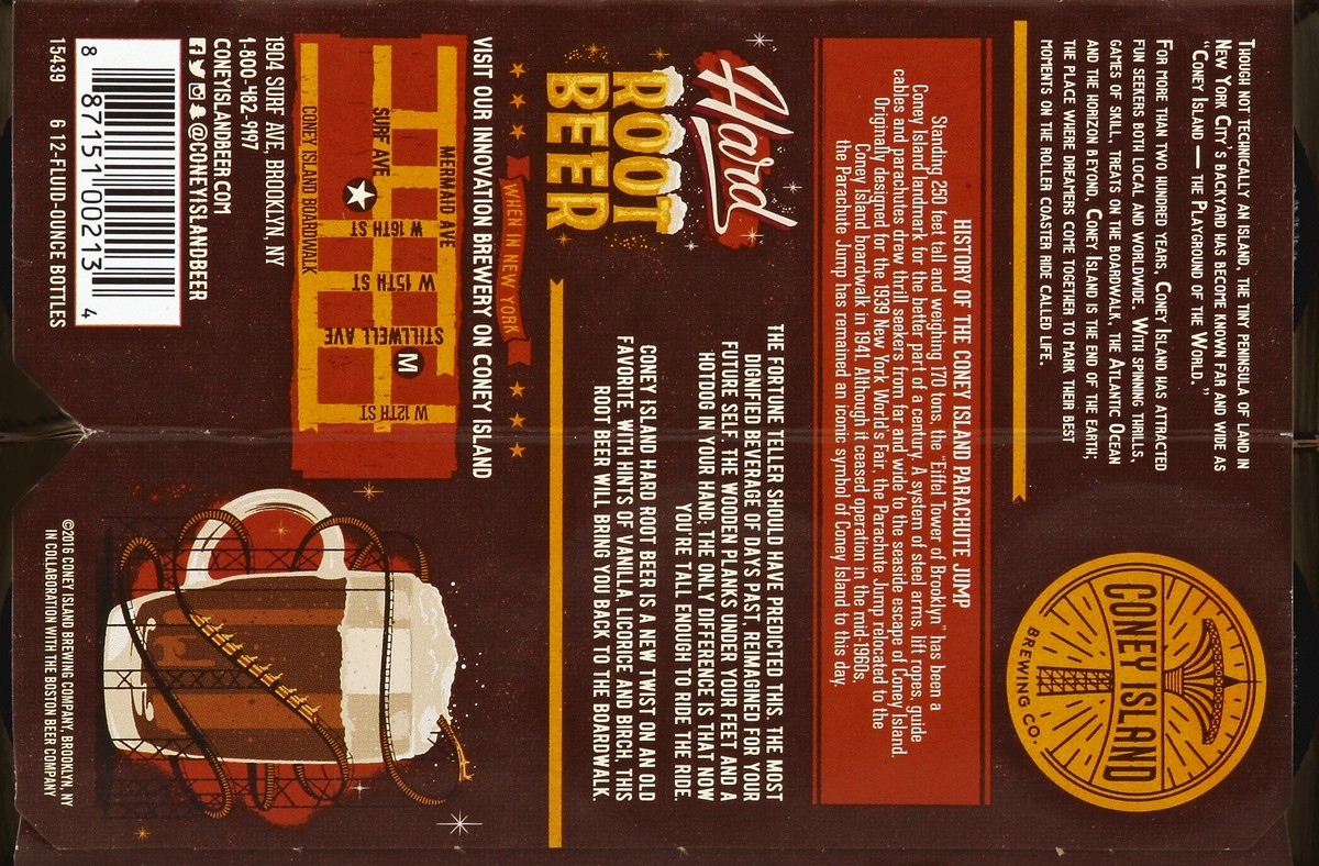 slide 6 of 6, Coney Island Brewing Co. Hard Root Beer Bottles - 6 ct; 12 oz, 6 ct; 12 oz