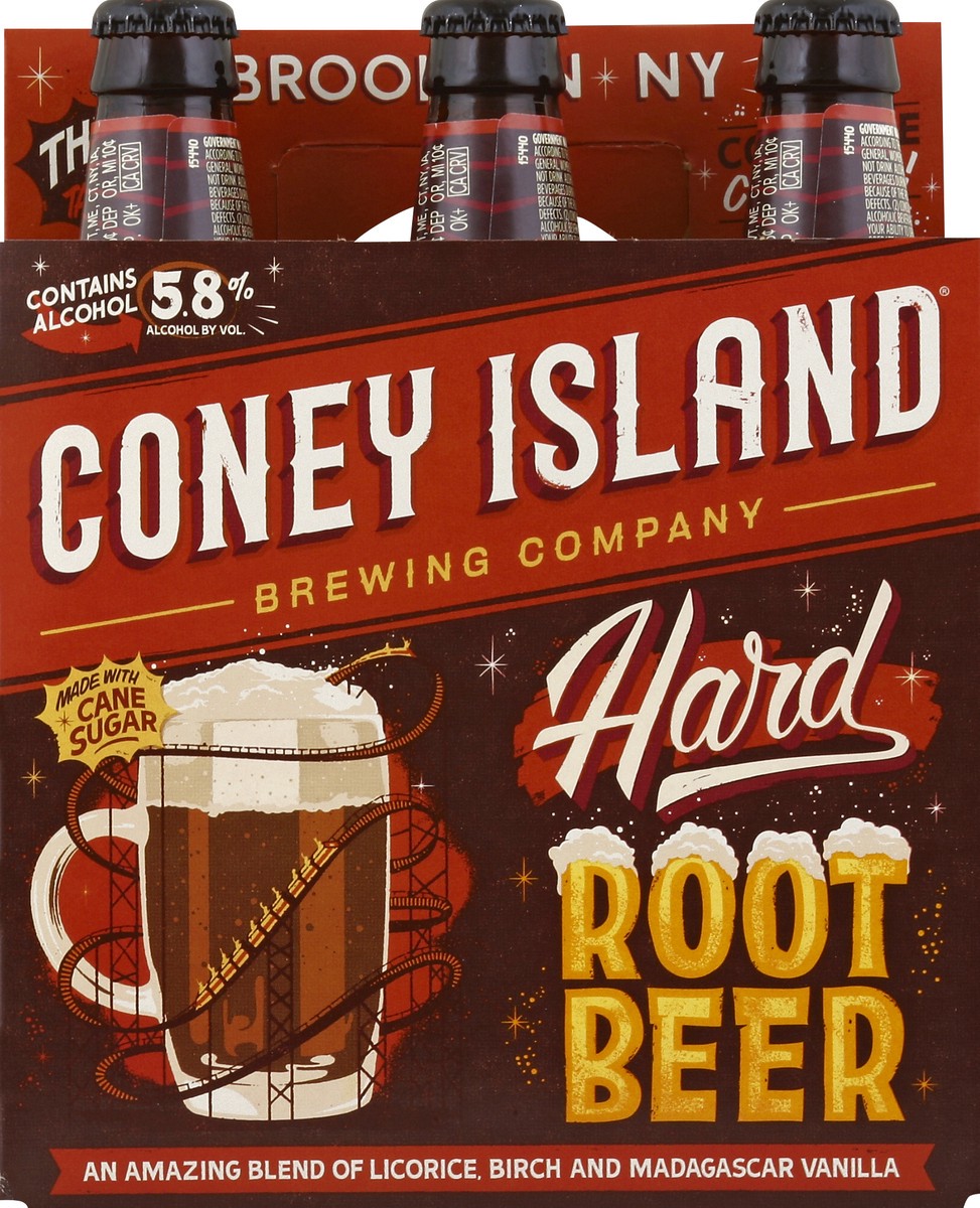 slide 4 of 6, Coney Island Brewing Co. Hard Root Beer Bottles - 6 ct; 12 oz, 6 ct; 12 oz