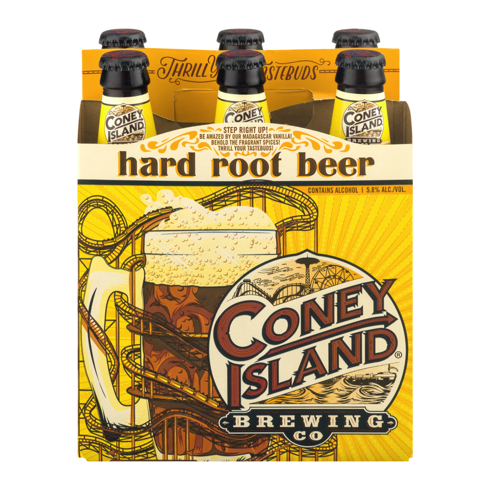 slide 1 of 6, Coney Island Brewing Co. Hard Root Beer Bottles - 6 ct; 12 oz, 6 ct; 12 oz