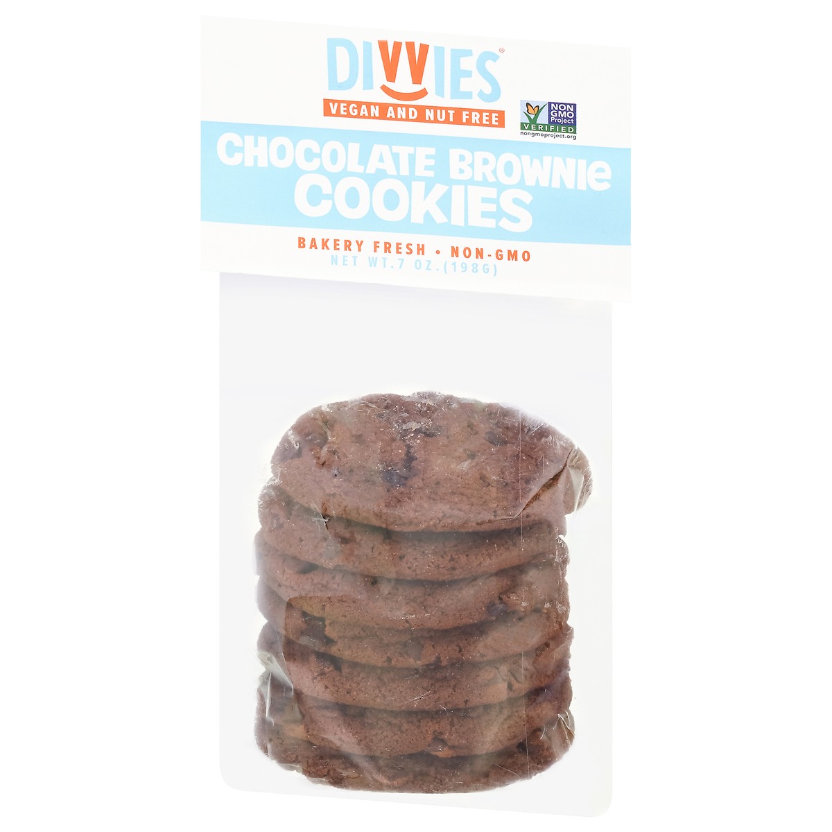 slide 2 of 14, Divvies Chocolate Brownie Cookies, 7 oz