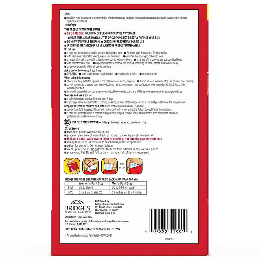 slide 3 of 5, ThermaCare Heatwraps Lower Back & Hips L/XL, 8 ct