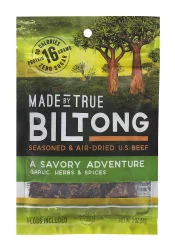 True Jerky True Gentleman's Jerky Single Serve Garlic Herb Biltong