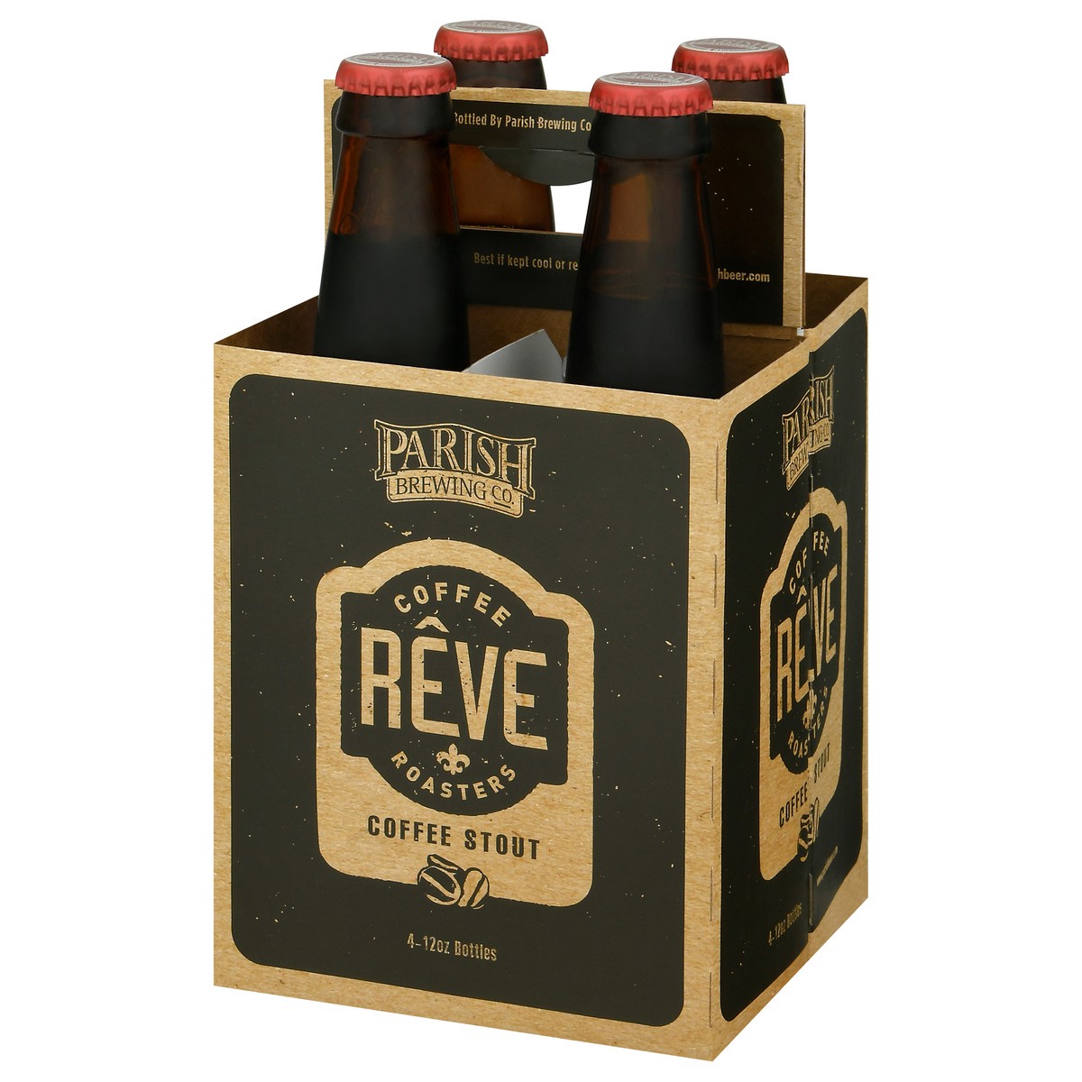slide 5 of 9, Parish Brewing Reve Coffee Stout Beer 4 - 12 oz Bottles, 4 ct