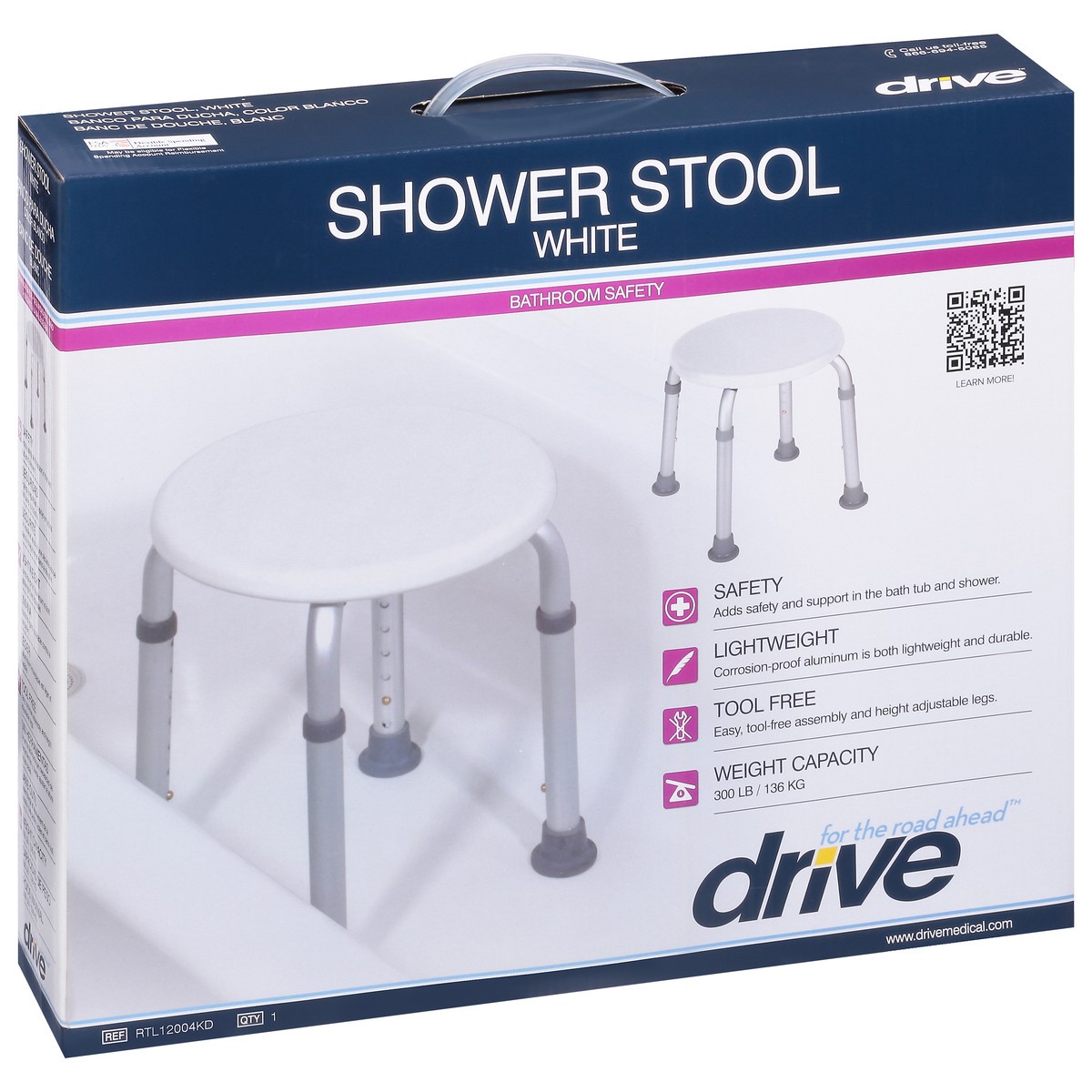 slide 10 of 12, Drive Shower Stool 1 ea, 1 ct