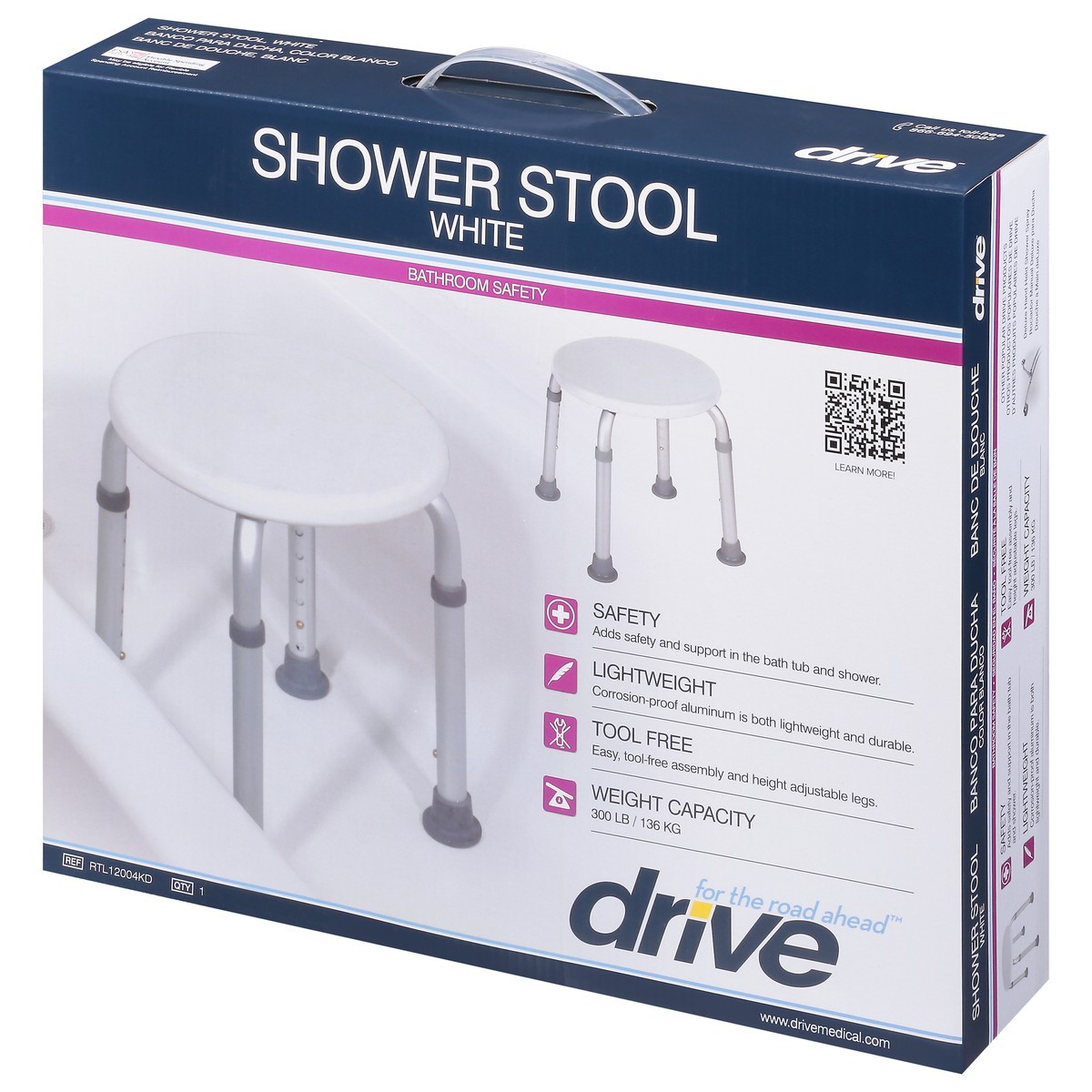 slide 6 of 12, Drive Shower Stool 1 ea, 1 ct