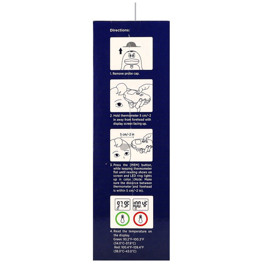 slide 3 of 5, Walgreens 1 Second Non-Contact Thermometer, 1 ct