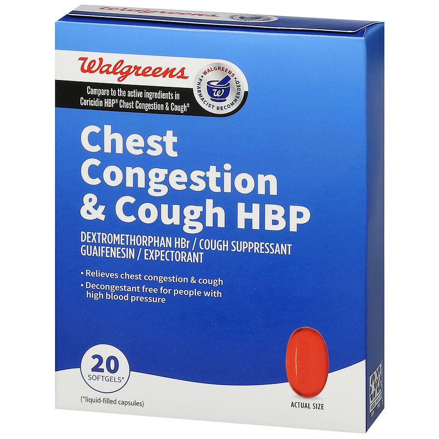 slide 4 of 5, Walgreens Chest Congestion & Cough HBP Softgels, 20 ct