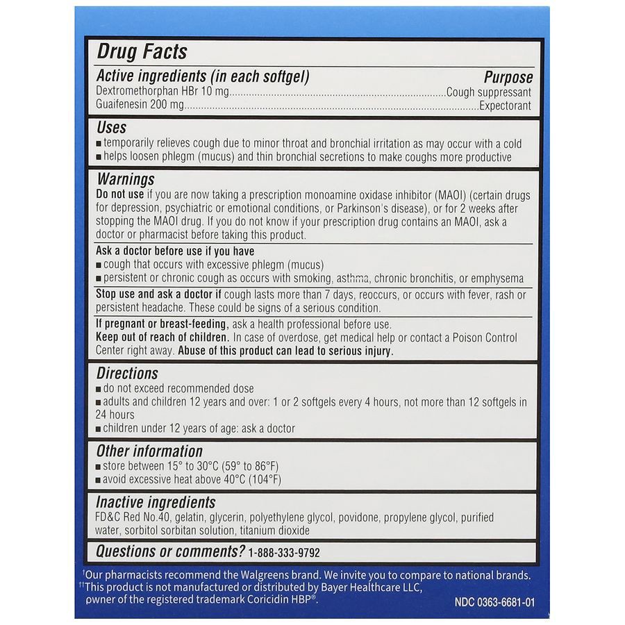 slide 3 of 5, Walgreens Chest Congestion & Cough HBP Softgels, 20 ct