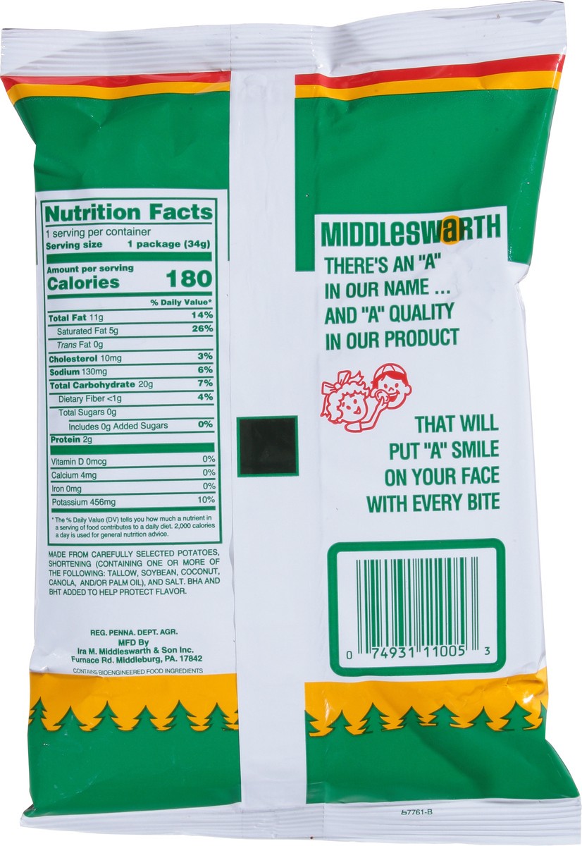 slide 7 of 14, Middleswarth Regular Chips, 2.125 oz