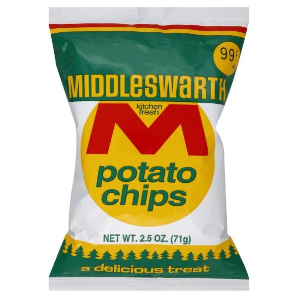 slide 1 of 1, Middleswarth Regular Chips, 2.125 oz